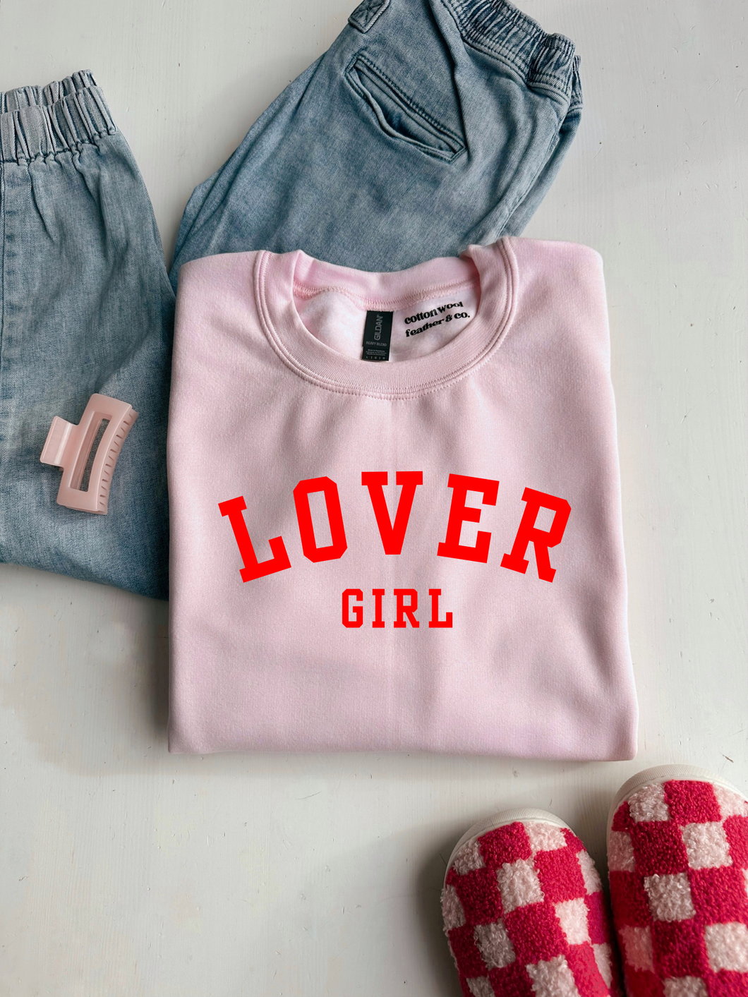 PINK LOVER GIRL CREW