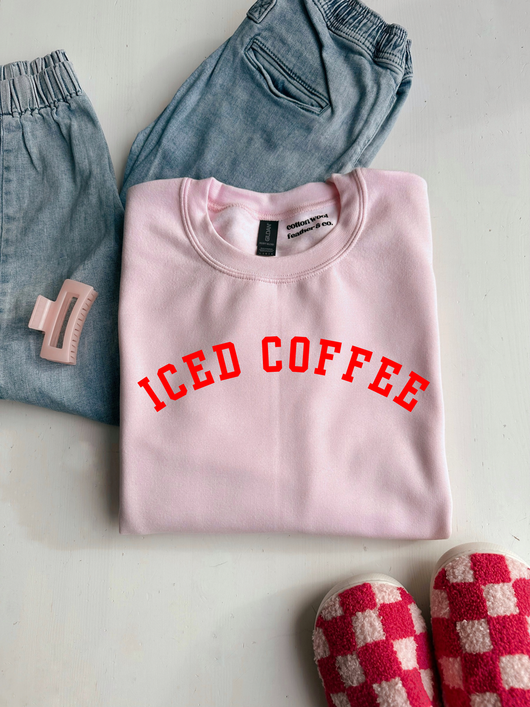 PINK ICED COFFEE CREW