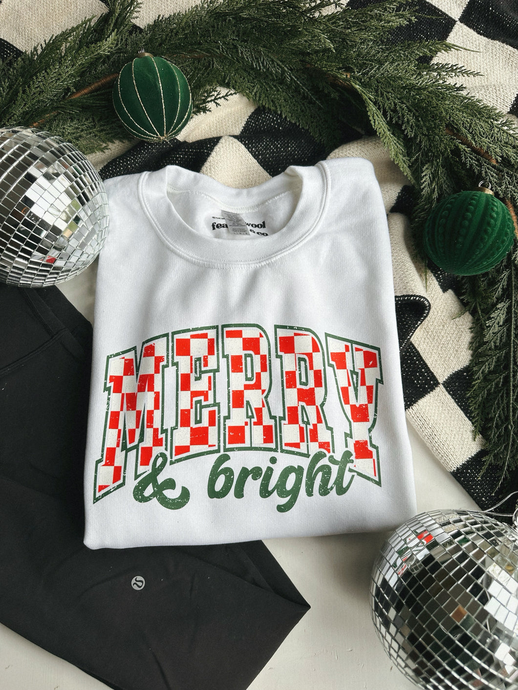 Merry & Bright Checkered Crew