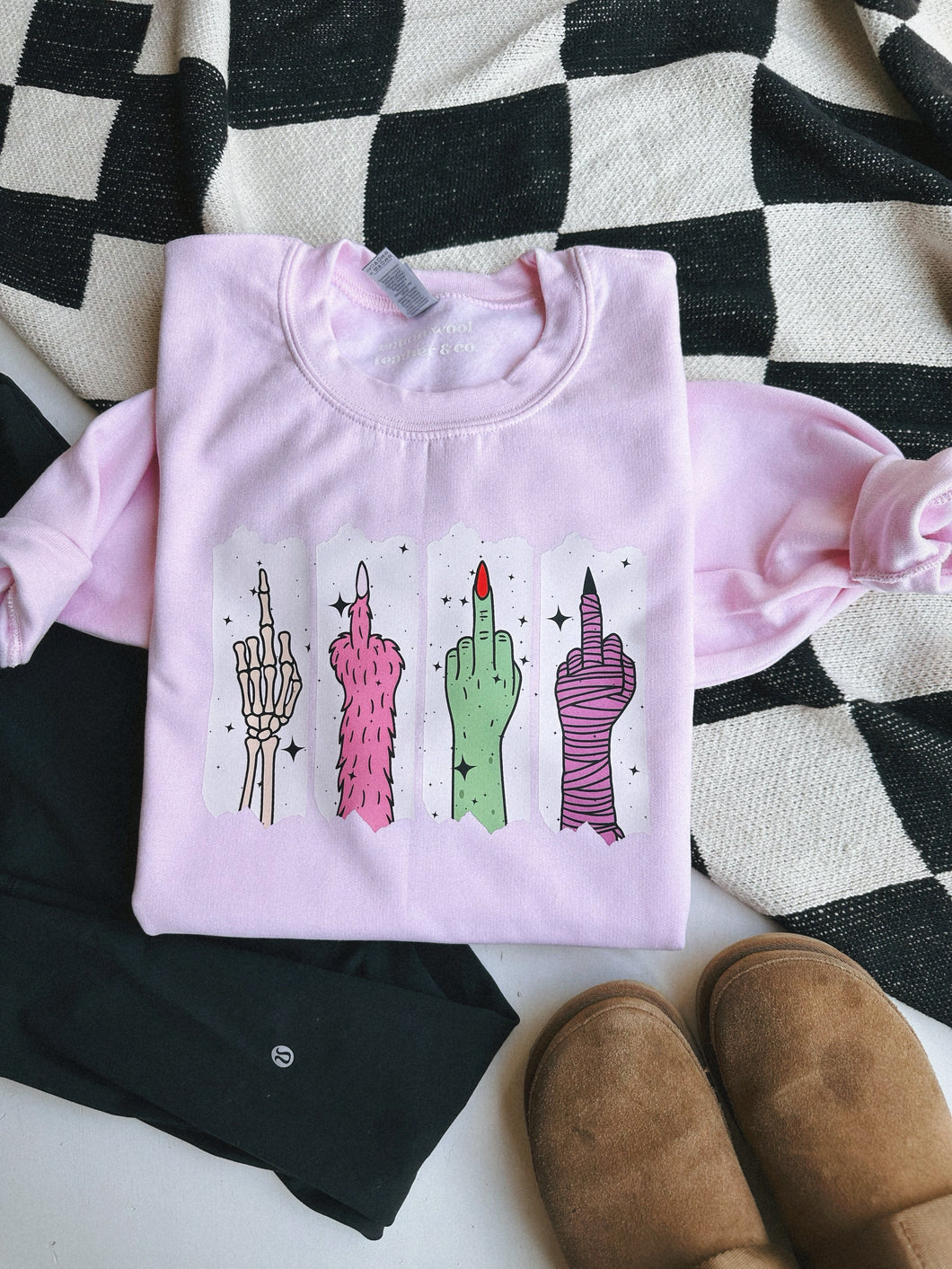 Pink Monster Finger Crew