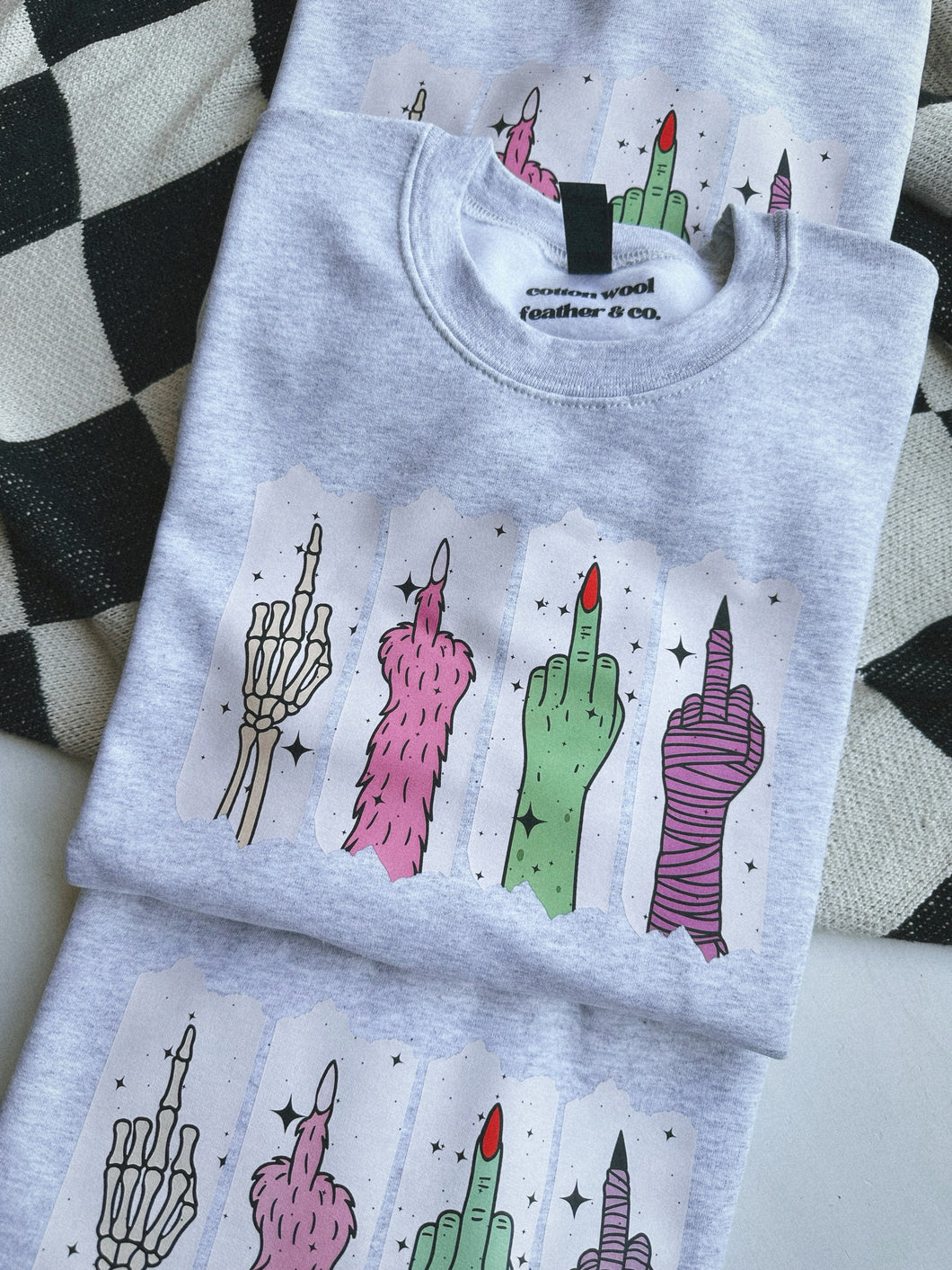 Grey Monster Finger Crew